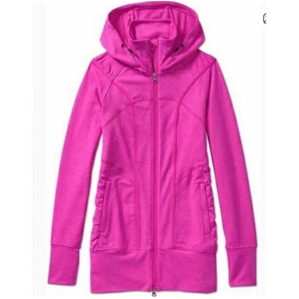 Athleta Rishi pink athletic zip up hooded sweater size M - Picture 10 of 10